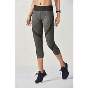 Fabletics Gray Black Seamless Arlene Crop Leggings Size S